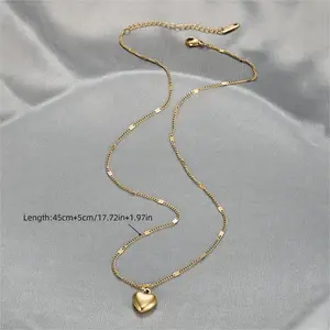 18K Gold-Plated Heart Pendant Necklace with Adjustable Chain - Elegant Fashion Jewelry Gift for Girls, Alloy & CCB Material, Perfect for Casual Wear or Special Occasions, Fashion Accessory | Stylish Jewelry | Goldplated Finish, Charm Necklace