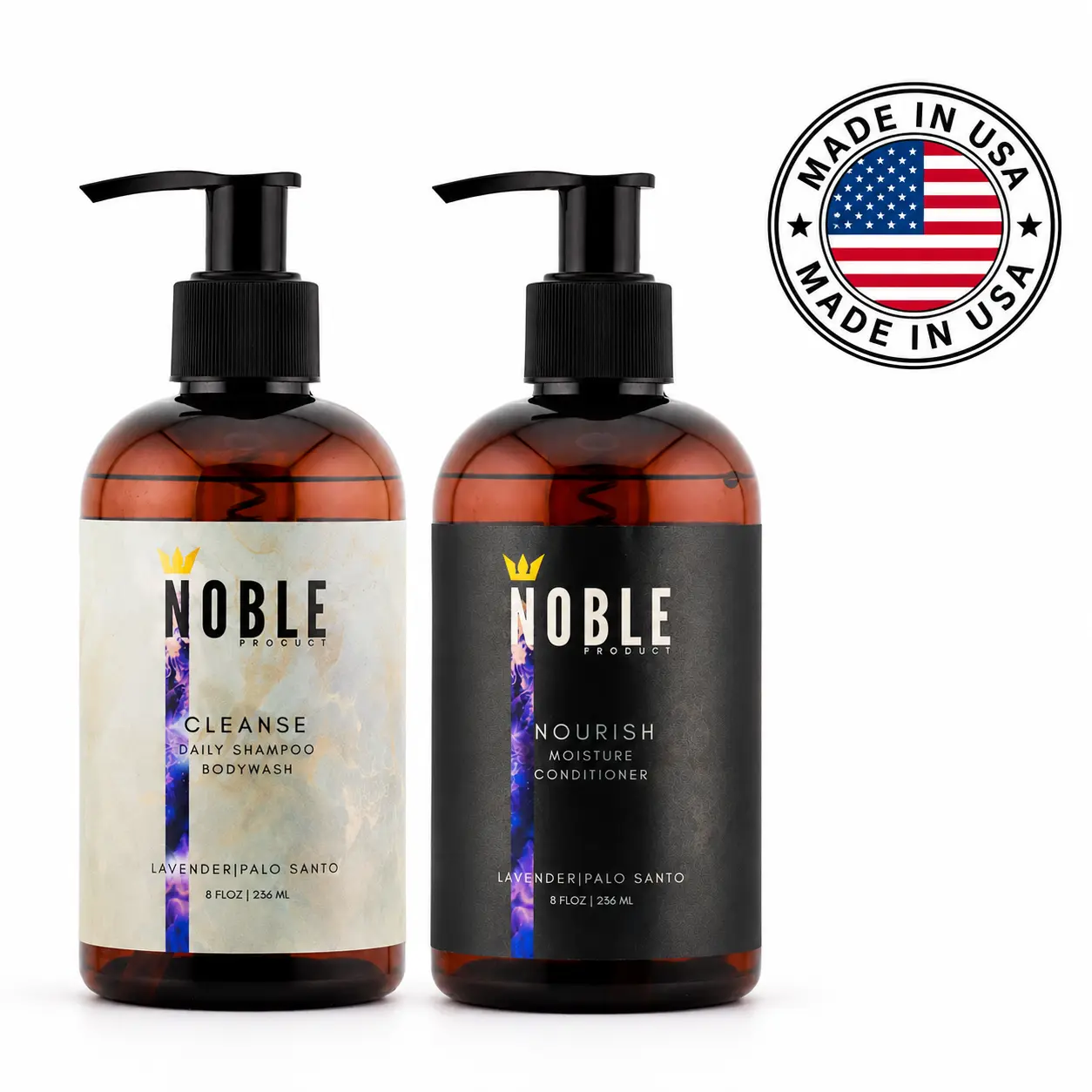 SEA MOSS SHAMPOO & CONDITIONER SET | Scalp & Hair Vitality | Palo Santo & Lavender | 8 OZ PER