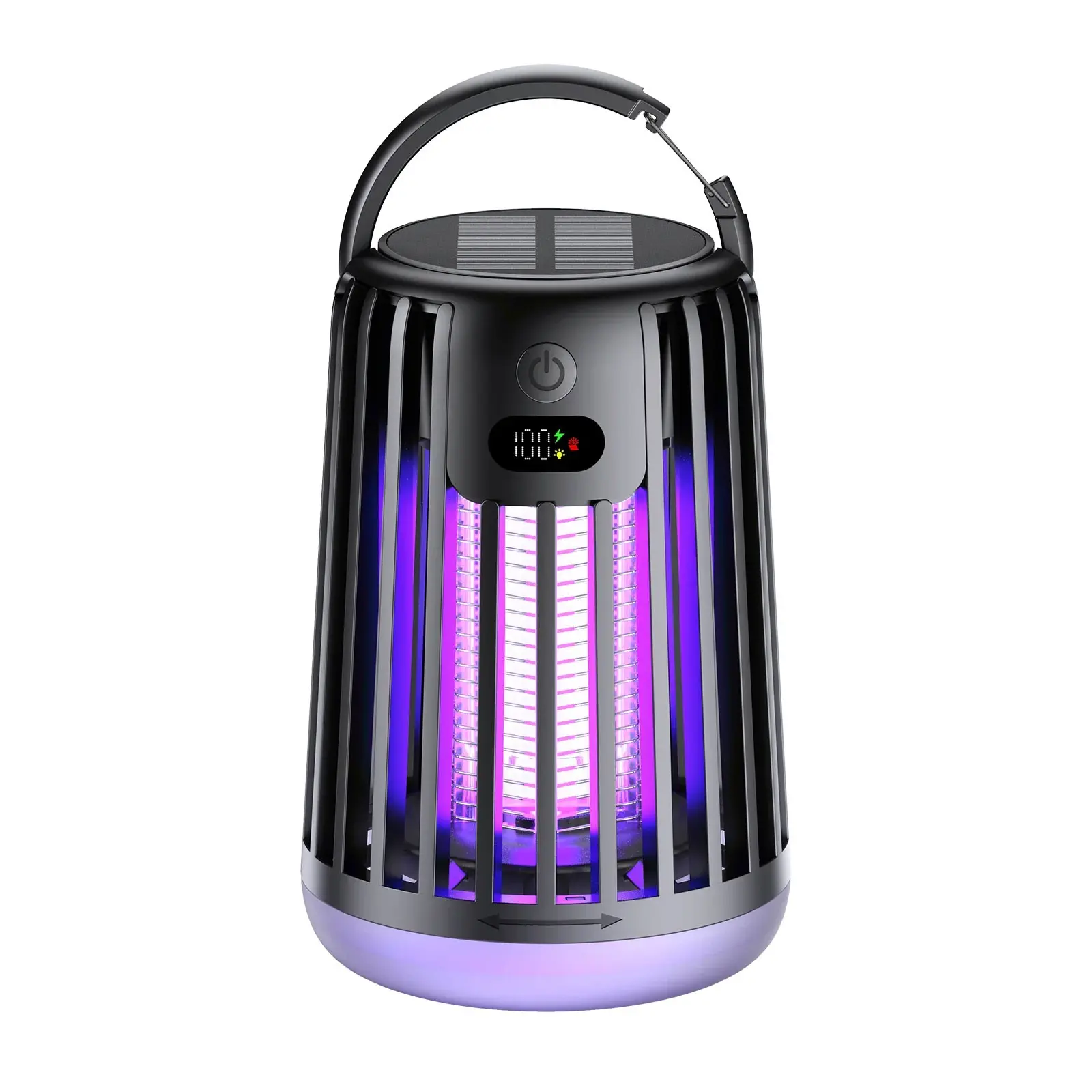 Solar Powered Mosquito Killer Lamp, USB Rechargeable Insect Trap Light, Outdoor Garden Lantern, Dual Use for Car and Home, Mosquito Zapper Lamp