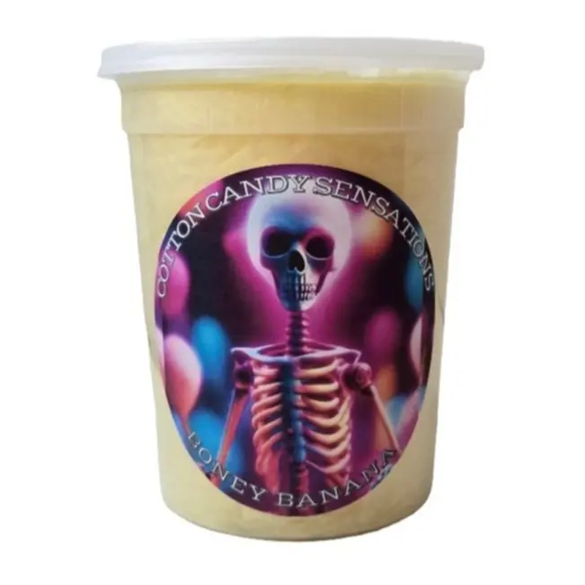 Halloween Series Boney Banana Gourmet Cotton Candy - Cotton Candy Sensations 200+ Flavors - Trick Or Treat Party Favor Snacks