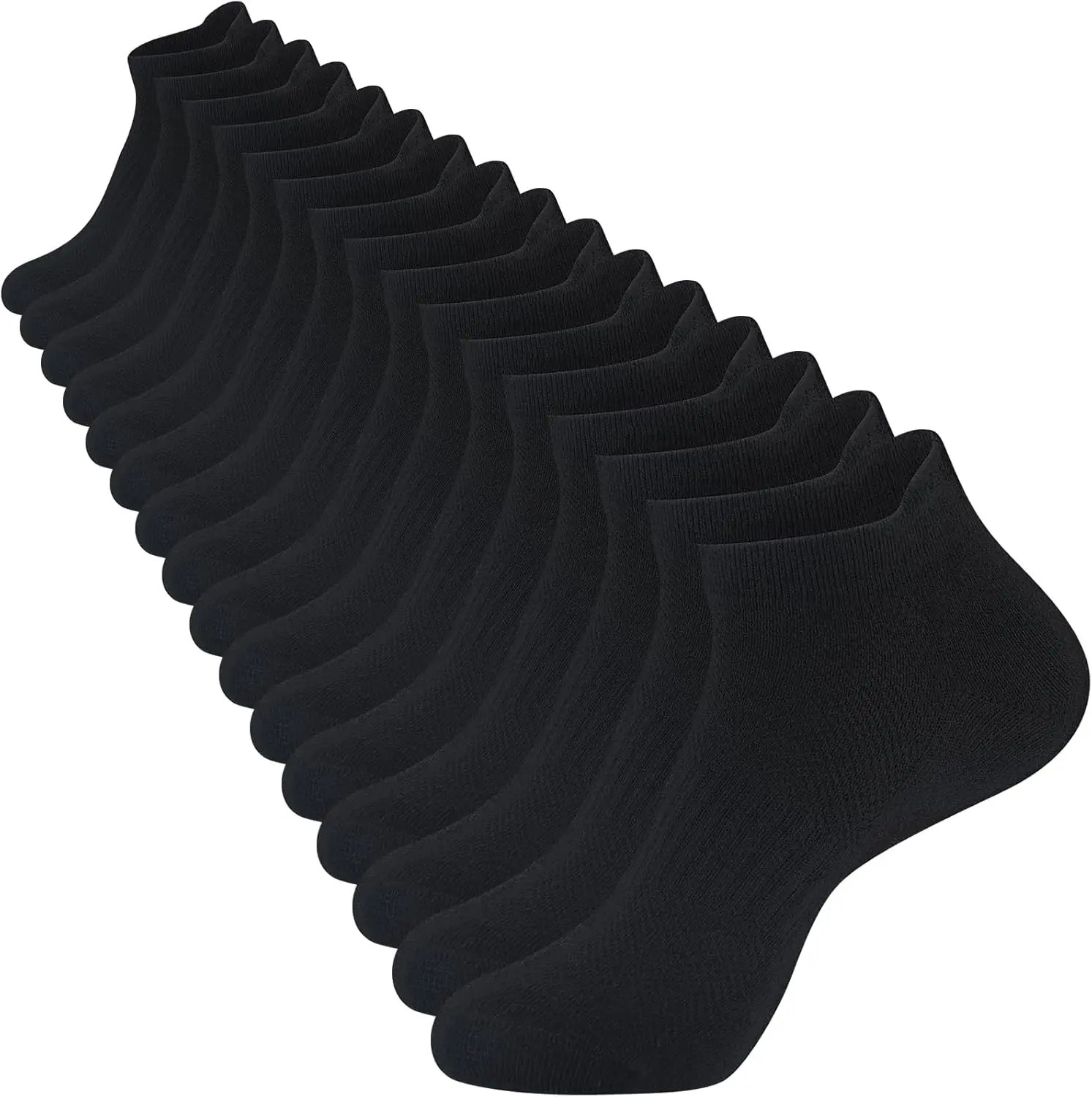 Women's Cotton Athletic Running Socks, 8-Pair Low-Cut Socks with Heel Tab and Breathable Fabric for Sports Performance Use
