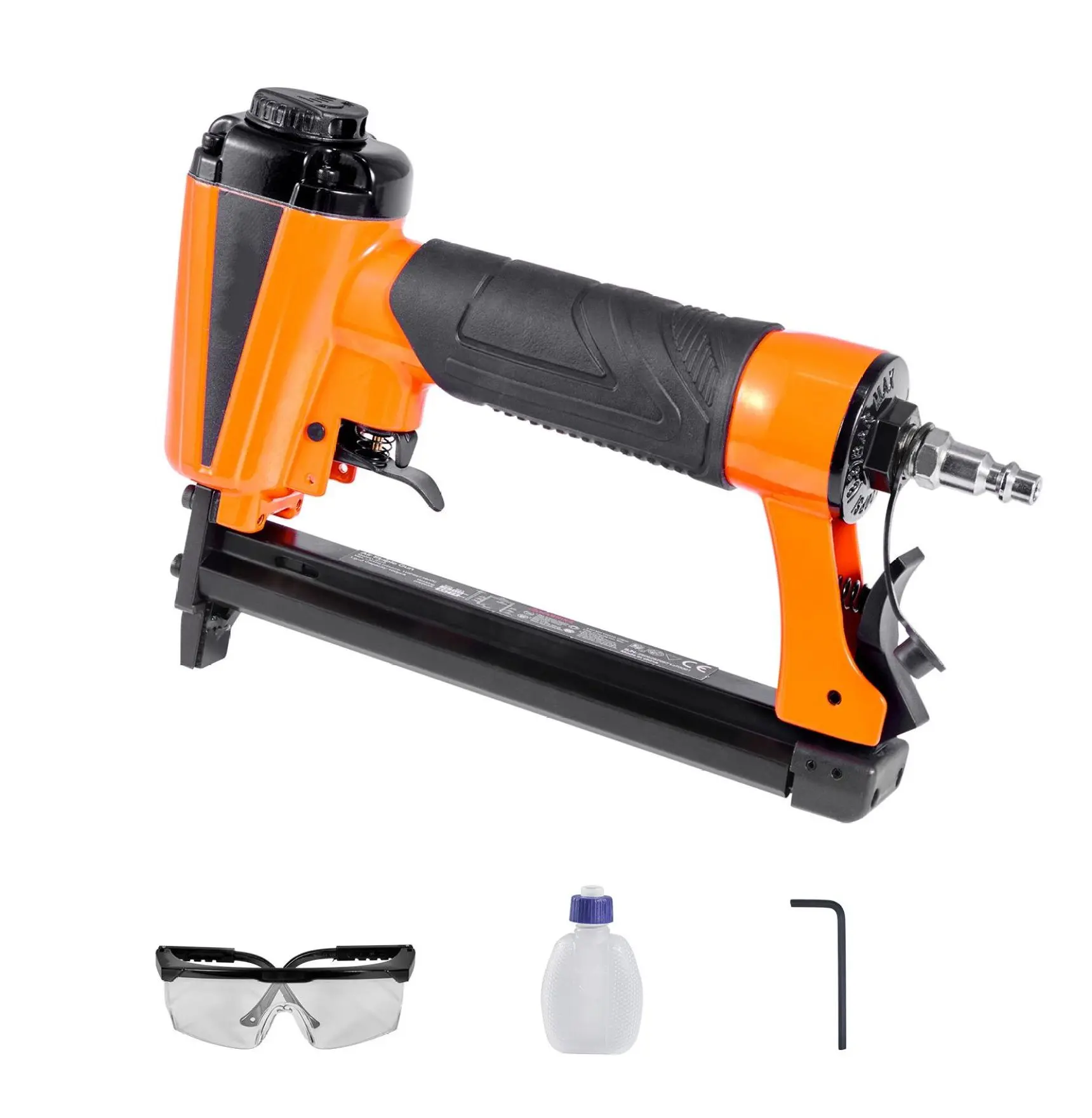 Pneumatic Staple Gun 21 Gauge, Upholstery Stapler for 80 Series Staples 1/4"-5/8", Air Stapler for Woodworking, DIY Crafts, Furniture, 70-110 PSI 1/2 inch 80 Series Standard Nails