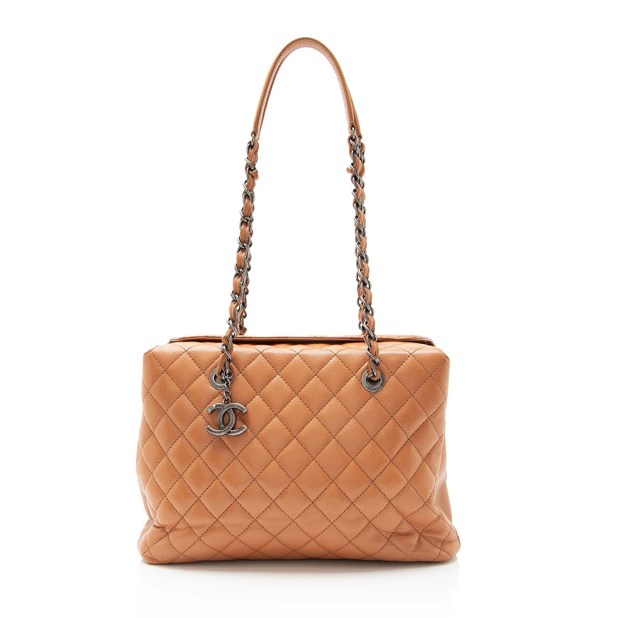 Pre-owned CHANEL Leather Tote bags Caviar City Small Shopping Tote