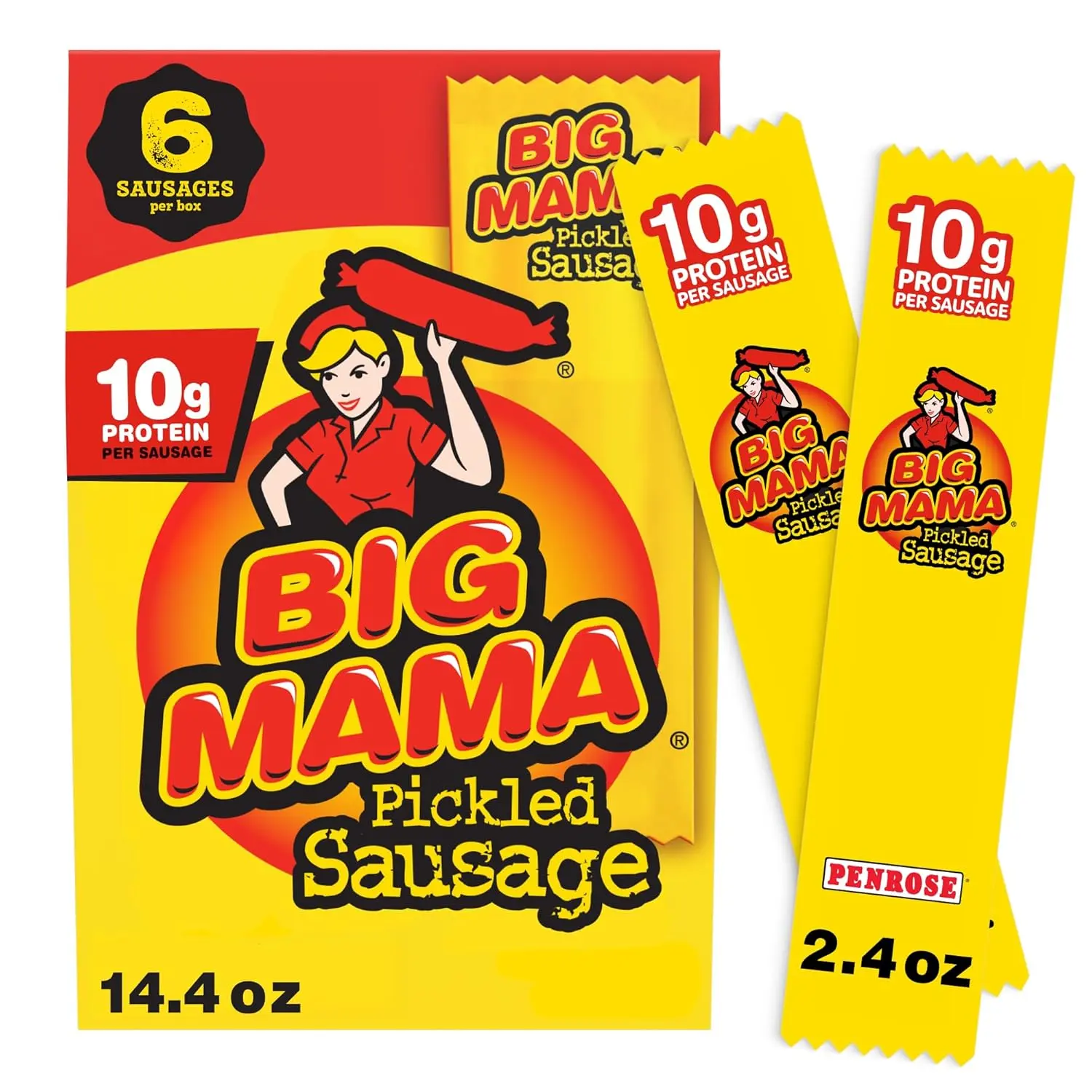 Pickled Sausages, 2.4 oz., 6 Pack