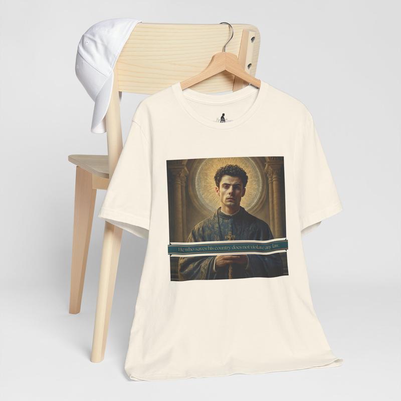 Saint Luigi Unisex Shirt 'He who saves his country does not violate any law' radical  resistance  shirt graphic tee shirts T-Shirt Tshirt