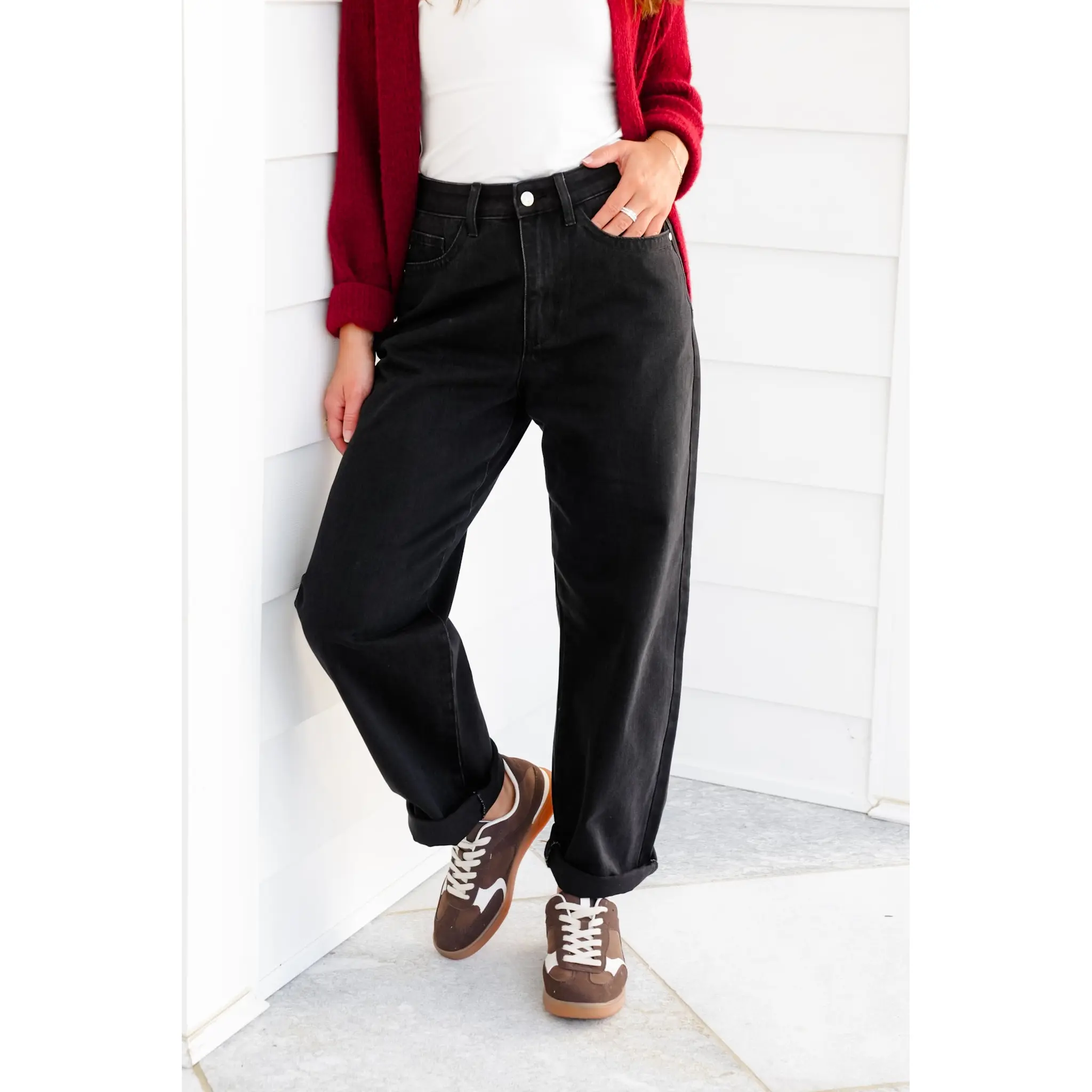 Judy Blue High Rise Black Marlow Arc Rigid Magic Trouser Jeans
