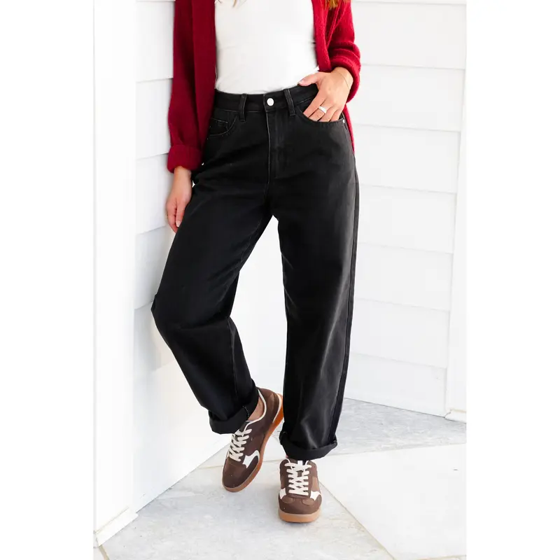 Judy Blue High Rise Black Marlow Arc Rigid Magic Trouser Jeans