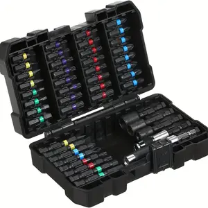 NANWEI 45pcs Drill Bit Set Screwdriver Head Set Impact Screwdriver Head Set Suitable for Wood, Metal, Steel, And Power Tools Screwdriver Heads, with Box, Suitable for Daily Use And Maintenance, Practical Gift for Men, Father's Day Gift