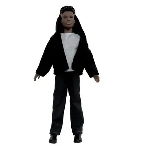 12-Inch African American Male Doll, Fashionable and Shoes, Unisex Toy, No Battery Required, Perfect Gift Idea
