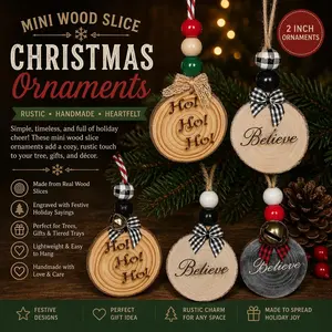 Custom 2" Laser Engraved Ornaments or Gift Tags