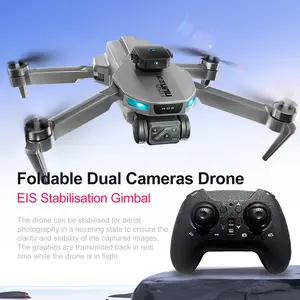 Foldable Drone 360° Obstacle Avoidance, 1080P Dual Cameras Brushless RC Quadcopter, Real-time Image Transmission, Optical Flow Hovering, One Key Take Off/Landing, Headless Mode, Waypoint Flight, Birthday Christmas New Year Gifts, 2 Rechargeable batteries