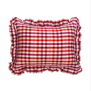 Archive NY Noel Ruffle Plaid Pillow