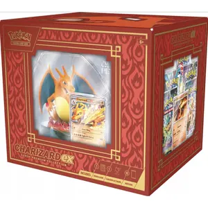 Pokémon TCG: Charizard ex Super-Premium Collection (3 Foil Promo Cards, 1 Card-Display Figure & 10 Booster Packs)