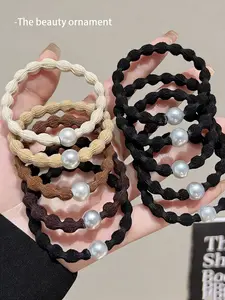 10 Pcs Solid Color Hair Ties for Women, High Elasticity Durable Rubber Bands, Simple New Design, Versatile Headwear Accessories