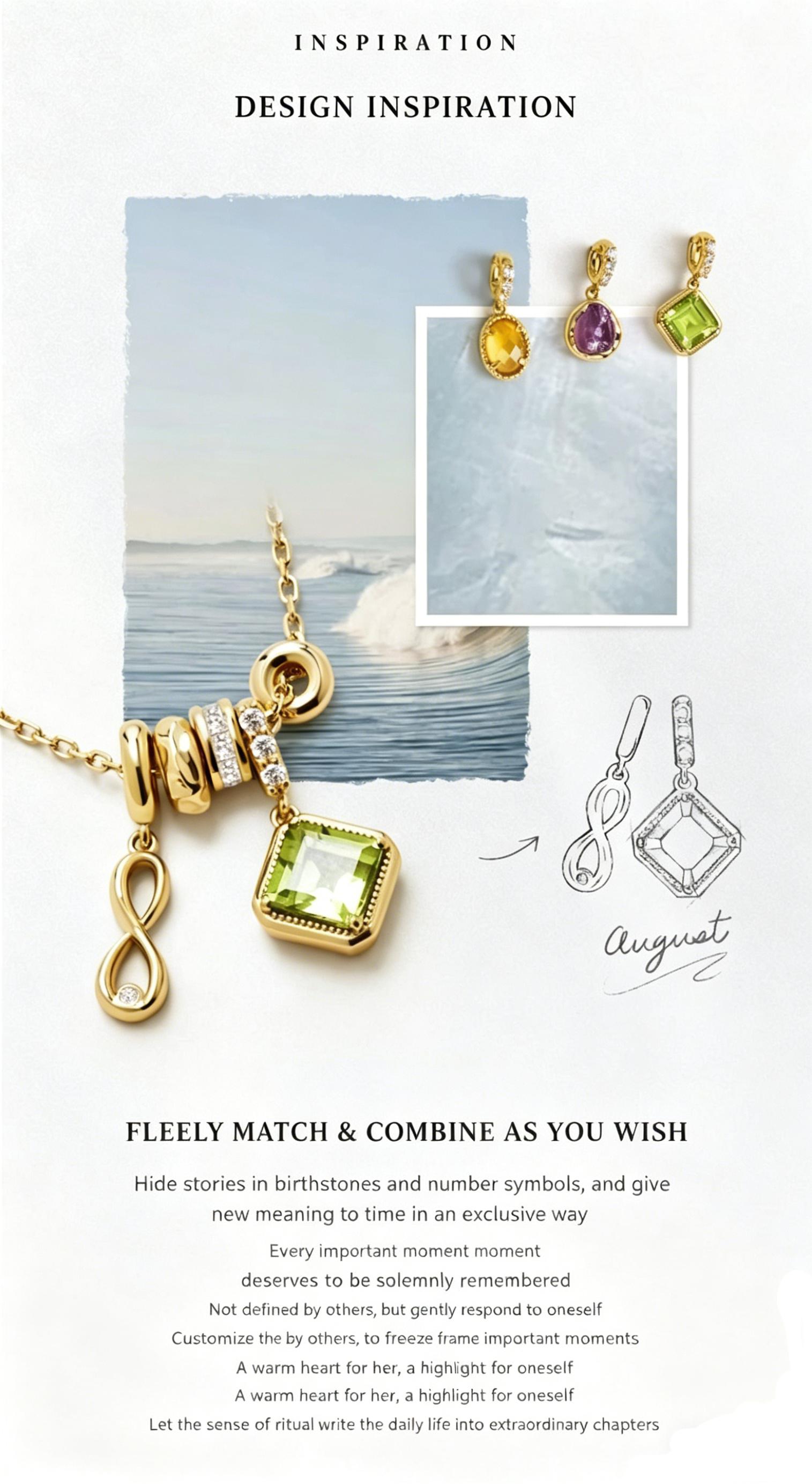 Tewiky Luxury Gold Smooth Natural Stone Hoop Necklace / Birthstone Month Number Pendant / Irregular Heart Birthstone Necklace – Dainty Premium Birthday Gift for Women