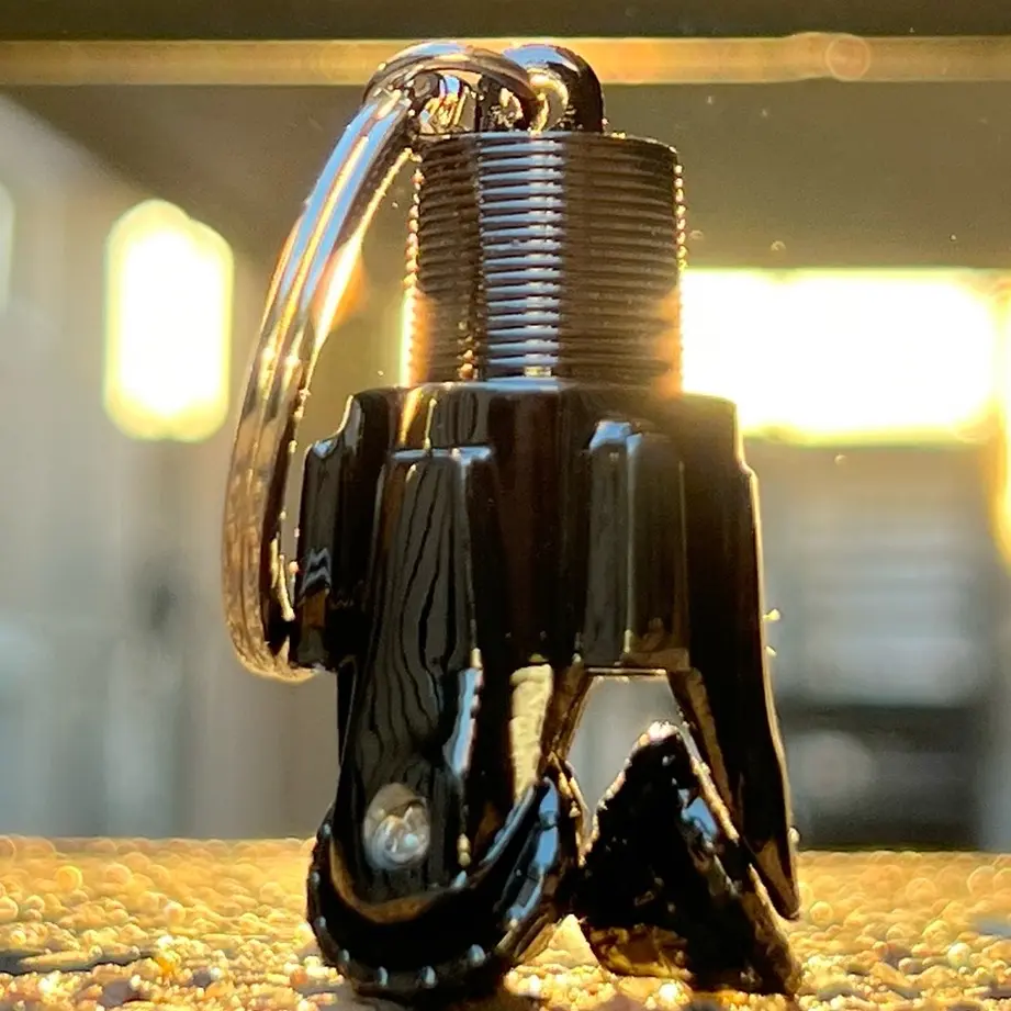 Oilfield Drill Bit Keychain Metal (Black)