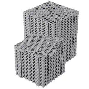 50 Pack 12" x 12" Modular Interlocking Drainage Tiles, Splicing Drainage Mats,Soft PVC Interlocking Drainage Garage Floor Tiles,Non-Slip Drainage Holes for Garage, Bathroom, Kitchen, Deck, Pool