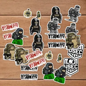 Stickers Pack 20 Pcs Escape Skateboard from Aesthetic TARKOV Luggage Car Laptop Bottle Vinyl Water Bike Colorful Bumper Waterproof Guitar