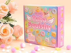 6Pcs Big Taba Squishy Fidget Toys-3.15in, Handmade Ultra Soft Chick Taba Squishy Kit, Cute Fidget Toys Silicone Squeeze Toys for Kids & Adults Stress Relief (Chicken)