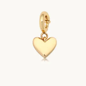 Little Words Project, Puffy Heart Charm, 14K Gold-Plated, Versatile Accessory