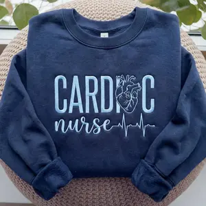 Cardiac Nurse Embroidered Sweatshirt, Cardiovascular Nursing Shirt, Cardiology Nurse, Nurse Graduation Gifts, Nurse Appreciation Sweatshirt