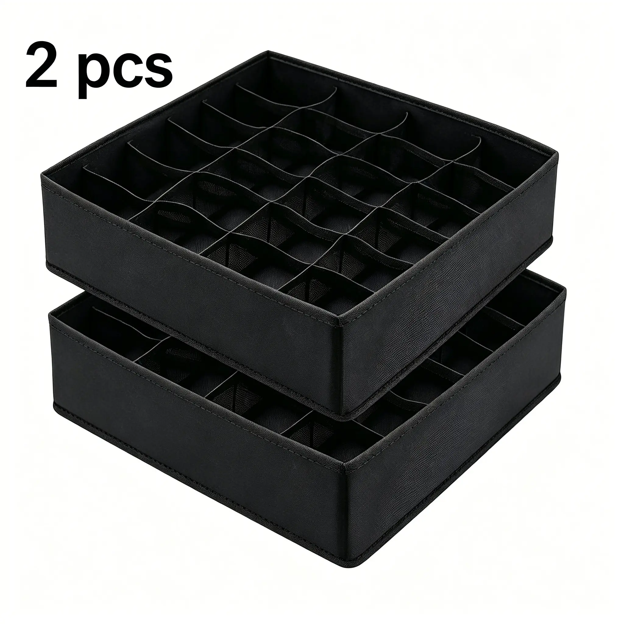 Large capacity organizer with 24 compartments, heavy-duty fabric drawer organizer, compartmentalized organizers, collapsible storage organizer, Foldable fabric organizers, foldable storage for wardrobes, under beds, RVs, and travel, Home & Clothes Storage