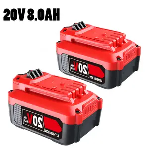 2Pack for Craftsman V20 Battery 18V(20Vmax) 8000mAh Li-ion Red CMCB202 CMC-B204 CMCB205 Cordless Battery