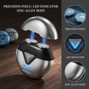 New summer UFO style rechargeable rotary electric shaver for men, portable, washable, waterproof, dual blade, USB powered, ideal choice for home use and hotel sharing of good products #SummerVibes