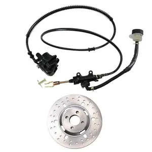 ATV Rear Brake Caliper with Disc Brake Rotor for Chinese Go Kart Karting Quad Buggy Golf Cart Drift Trike Coolster Taotao Kazuma Roketa Sunl Baja Four Wheeler 50cc 70cc 90cc 110cc 125cc 150cc 200cc