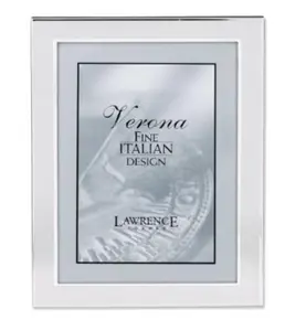 212 MAIN Brushed 8x10 Metal Photo Frame - Brushed Finish, Contemporary Look, Easel Stand, Velvet Back, Tabletop Use, Decorative Frame for Baby & Maternity Room Decoration