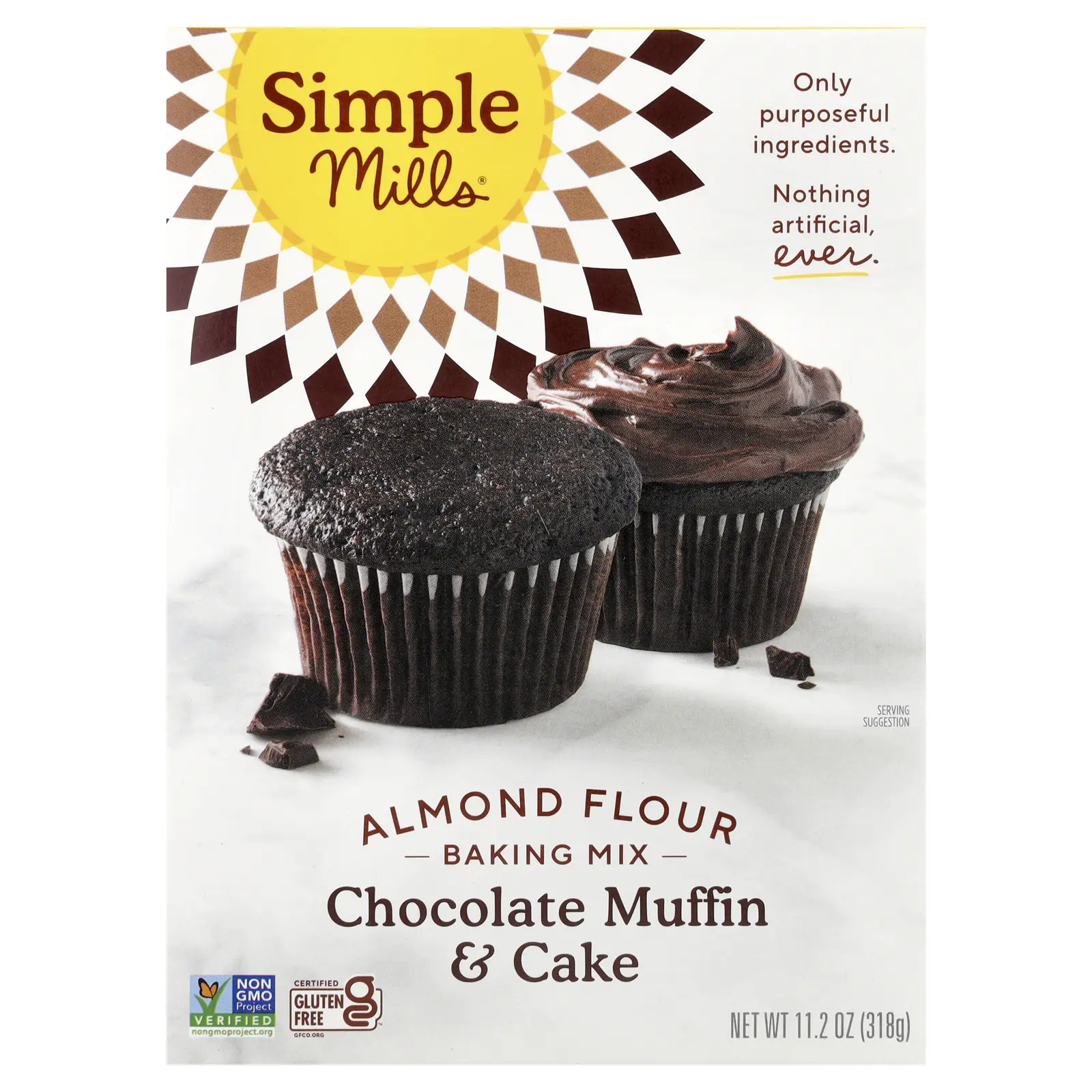 Simple Mills Almond Flour Baking Mix, Chocolate Muffin & Cake, 11.2 oz (318 g) Simple Mills Almond Flour Baking Mix, Chocolate Muffin & Cake, 11.2 oz (318 g)