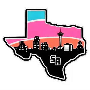 San Antonio Rainbow Vintage Vinyl Sticker Decal Bumper Laptop Notebook Waterproof Stickers
