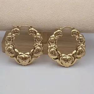 HOOPS fashion style Gold-plated light weight gold jewelry beautiful pair