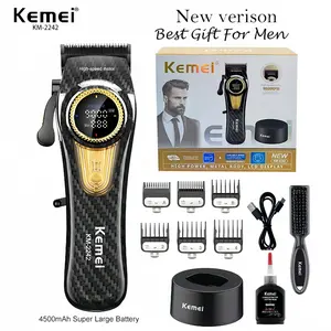 Kemei Km-2242 High Power Electric Hair Trimmer Rechargeable Professional Hair Clipper with Charging Function