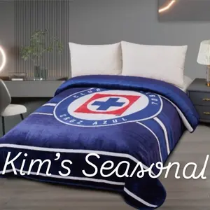 Cruz Azul Reversible Thin Cloud Soft Blanket - Perfect for a Cozy Night's Sleep mexican  blanket