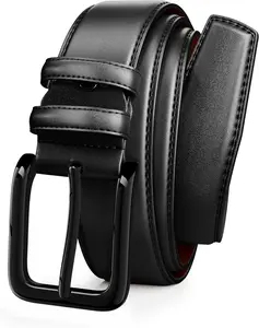 Leather ress Belts for Men,Casual Business Wearing for Jeans,Suits, Belts Width 1 3/8"