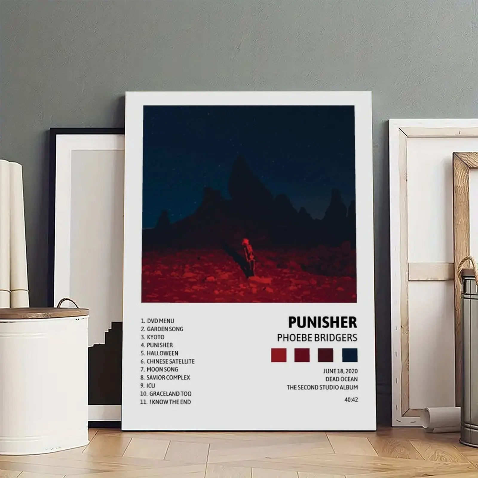 Punisher by Phoebe BridgersPoster Photo Canvas Frameless Cover Poster Artwork Canvas Wall Art Room Decoration Hanging Chart Printing Canvas Printing Room Aesthetics
