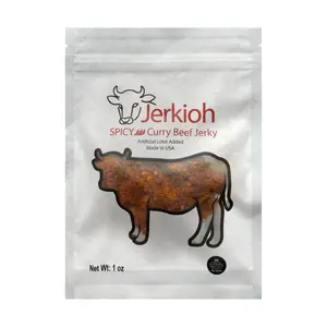 Jerkioh Spicy Curry Beef Jerky 1oz - Authentic Vietnamese Spices & Curry Flavor - Bold Savory Snack
