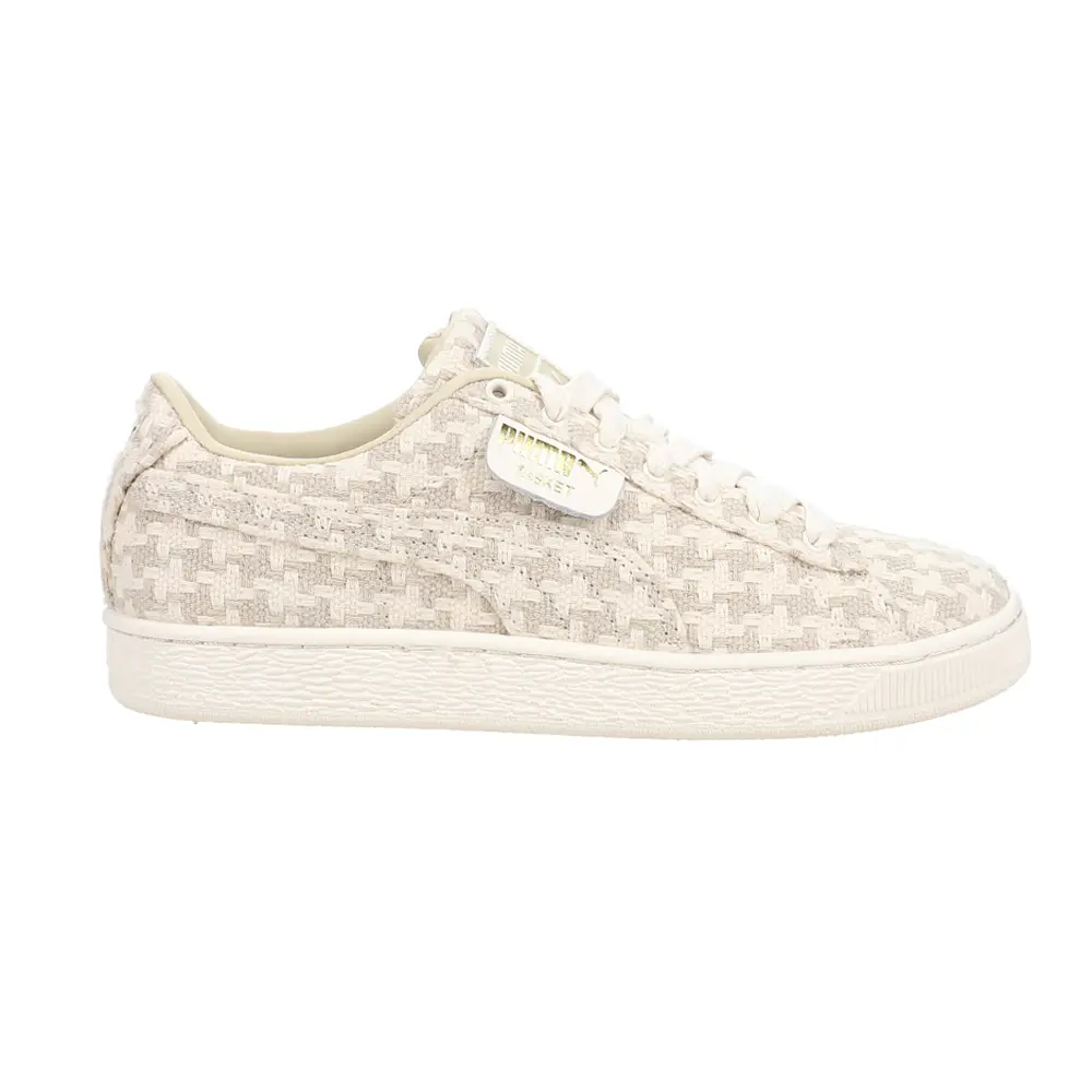 PUMA Womens Basket Seaside Drills Lace Up Sneakers Shoes Casual - Beige