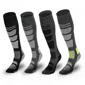 2 pairs of ski socks, knee high winter warm socks, comfortable and warm long socks, used for hiking, snowboarding, mountaineering, and outdoor activities