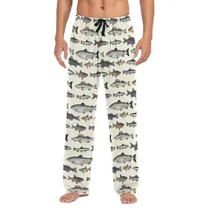 Fish Print Pajama Pants – Relaxed Fit, Comfy Lounge Pants for Men & Women