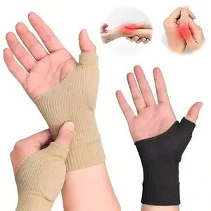 1 Pair of Wrist Thumb Compression Arthritis Gloves, Breathable Wrist Support Brace with Gel Thumb Injury Pad, Gym Accessories Calleras