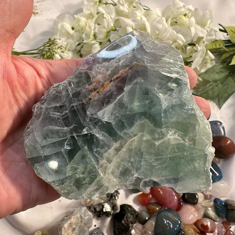 Wowzza Gallon Mining Bucket with Citrine, Amethyst, Muscovite, crazy lace agate and more home decor natural crystal