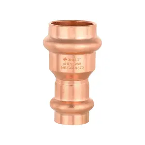 3/4" x 1/2" Copper Press x Press Coupling NO Stop (Lead Free)