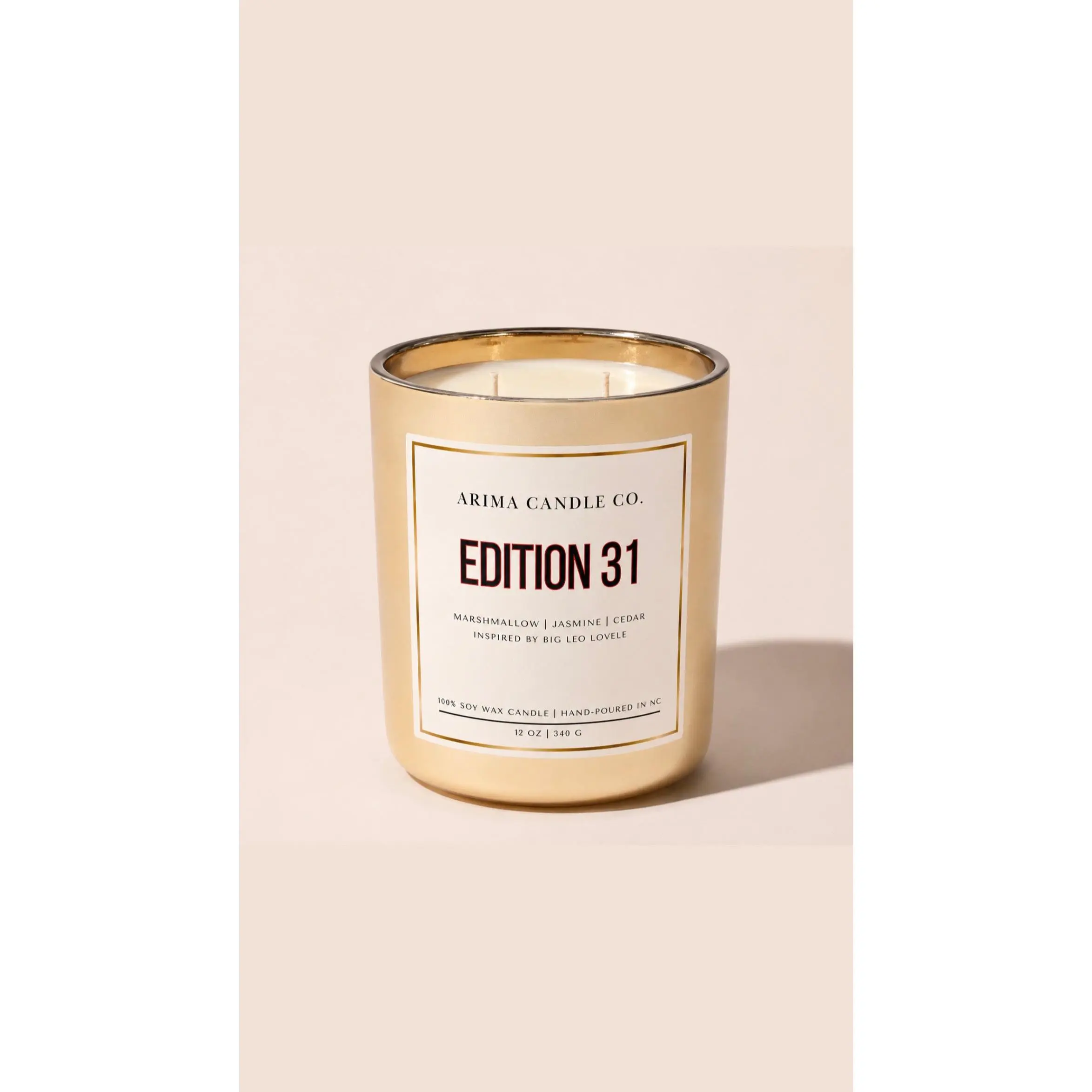Edition 31 | Marshmallow & Jasmine Scented Soy Wax Candle, 12 Ounces