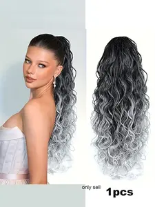 Women's Fashionable Curly Wavy Ponytail Wig, Synthetic Curly Hair, Thick Braided Design for Stylish Looks, Perfect for Daily Wear & Special Occasions