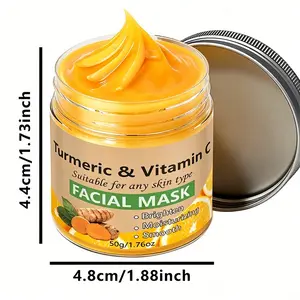 Turmeric & Vitamin C Jelly Mask with Hydrating Gel Texture for Refreshing Facial Skin Care and Moisture Boost
