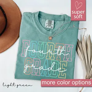 Comfort Colors Fourth Grade Teacher Shirt – 4th Grade Teaching Tee – Elementary School T-Shirt – 4th Grade Teacher Shirt