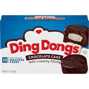 Ding Dongs Snack Cakes, Chocolate Flavor, 12.7 oz Box (10 Count)