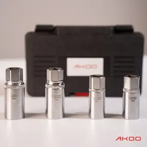 Stud Extractor Socket Set ，Broken Stud Removal Socket 4-Piece Stud Remover Set – Stud Puller Sockets